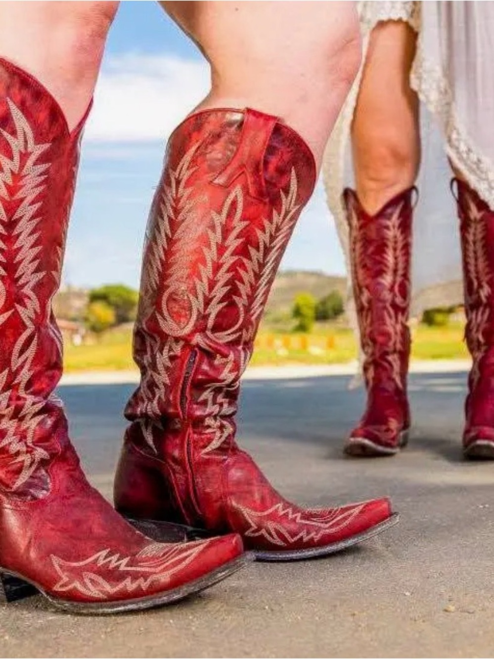 Old Gringo Women’s Mayra Red Tall Embroidered Cowboy Boots Snip Toe Size 9 - Picture 1 of 12